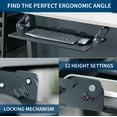 thumbnail image 5 of VIVO Black Extra Sturdy Under Desk Keyboard Tray with Swinging Height Adjustment, 5 of 5