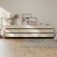 thumbnail image 2 of WAMPAT 3-in-1 Modern Wood Dresser, 12 Drawers & Metal Base, Closet Storage Organizer for Bedroom,Beige, 2 of 10