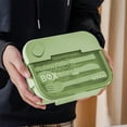 thumbnail image 6 of Zmeidao Bento Box with Lid, Lunch Box Containers for Men Women with 3 Compartments, Leakproof Lunch Box, Built-in Utensil Set, Suitable for Dining Out Work, 6 of 8