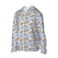 thumbnail image 2 of Rocae Cute Sloth Print Breathable Sun Protection Hoodie Quick-Dry Lightweight Long Sleeve Hoodie Unisex Running Sports Shirt X-Large, 2 of 9