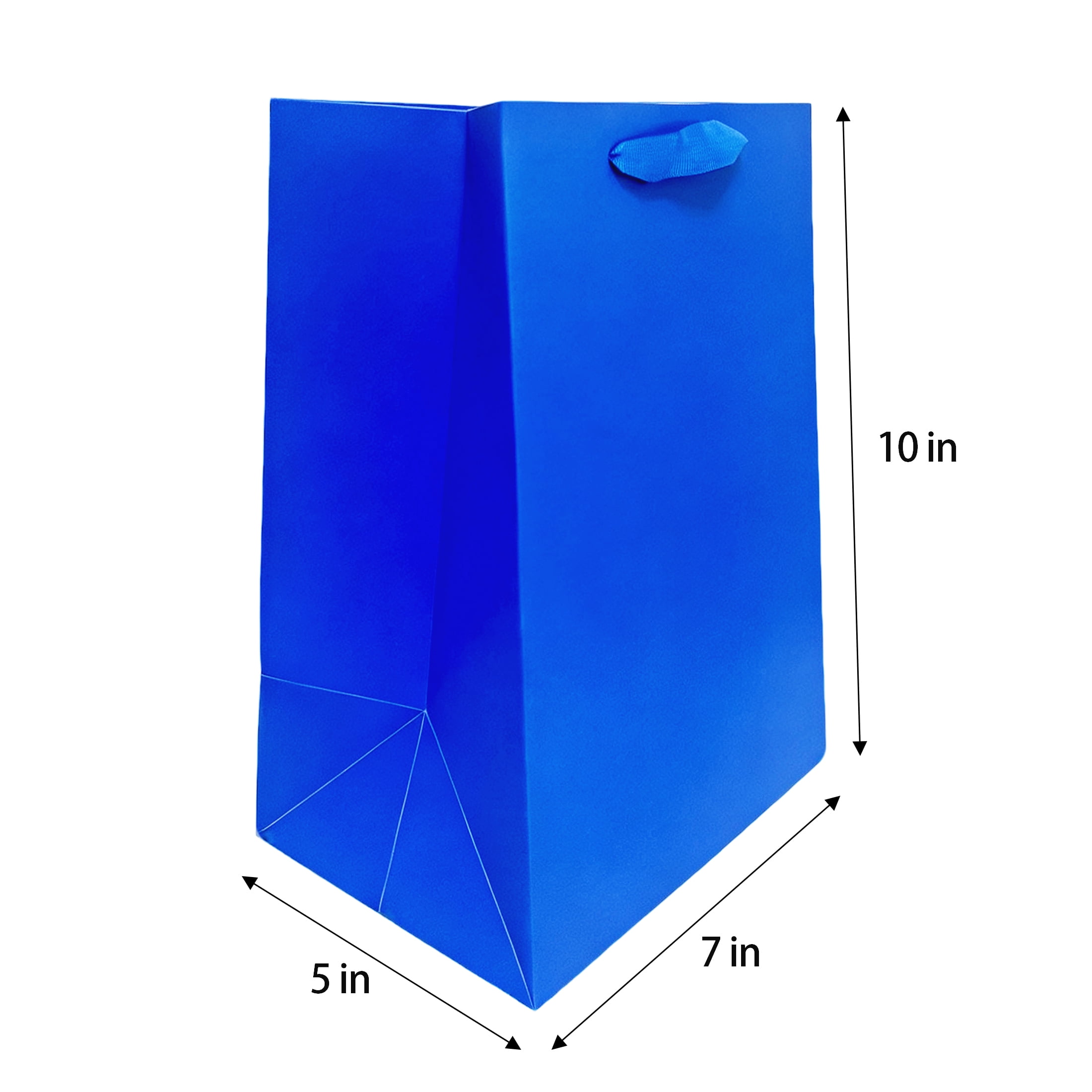 Large Blue Paper Gift Bags, 7" x 10", 3 Count, by Way To Celebrate