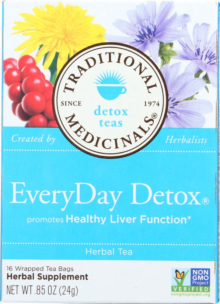 Traditional Medicinals Everyday Detox Herbal Tea, 16 Bg (Pack of 6
