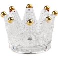 thumbnail image 1 of Glass Crown Ashtray Creative Desktop Smoking Ash Tray Home Office Decoration,Golden, 1 of 6