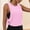 #412-Pink, variant on Women's Stripe Print Sequin Sleeveless Tank Top, Round Neck Side Cutout Casual Blouse, Stylish Yoga Shirt for Daily Wear & Party Gift