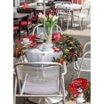 thumbnail image 4 of Outdoor Tablecloth with Umbrella Hole and Zipper, Red Christmas Round Table Cloth 60 Inch Waterproof Tablecloth, Snowman Xmas Tree Snowflake Gifts Elk Picnic Table Cover for Patio Camping, 4 of 7