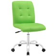 thumbnail image 1 of Hawthorne Collection Prim Faux Leather Mid Back Swivel Office Chair in Bright Green, 1 of 4