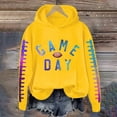 thumbnail image 2 of WZXFASHION Chandail en Molleton de Football pour Femmes Imprimé Graphique Dimanche Décontracté Manches Longues Col Rond 2025 Chandail d'Automne Offres du Jour Liquidation Halloween/noël Chandail, 2 of 4
