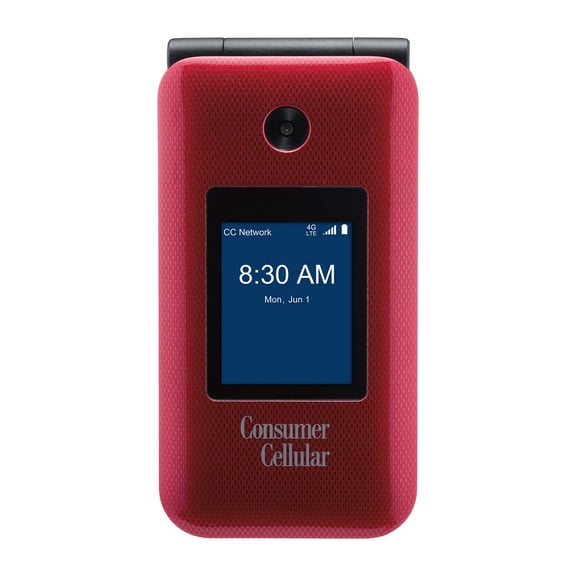 Consumer Cellular, Link II, Red - Flip phone