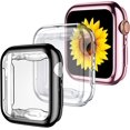 thumbnail image 1 of Paquete De 3 Compatibles Con Caja Apple Watch De 38 Mm, Protector De Pantalla Suave HD De Alta Sensibilidad Con Funda Protectora Anticaída De TPU Para Iwatch, 1 of 5