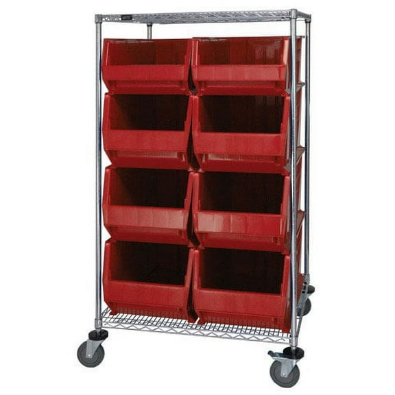 30" Deep x 36" Wide x 63" High Bin Transport Cart