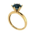 thumbnail image 2 of Clara Pucci 14K Yellow Gold 2ct LondonBlueTopaz Solitaire Ring for Women, 2 of 8
