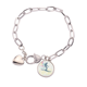 thumbnail image 1 of Colorful esqui invierno deporte ilustración Pulsera de cadena de corazón joyería encanto moda, 1 of 3