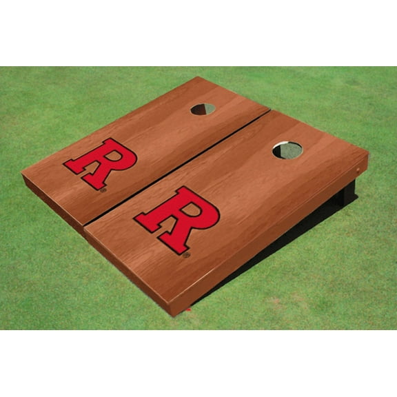 Rutgers University Solid Rosewood Cornhole Boards