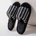 thumbnail image 3 of Bixock Slippers for Womens Indoor House Cotton Shoes Multi Size Fluzzy Fleece Lined Slide Warm Comfortable Non-Sliped Women Shoes, 3 of 6