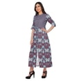 thumbnail image 3 of Moomaya Robe Kurti Longue à Manches Courtes Imprimée, Tunique Ligne A, Haut Indien pour Femmes, 3 of 5