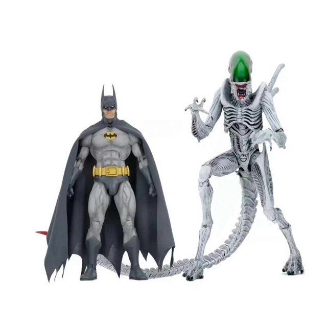 2 unids/set Bruce Mayor Smile Men VS Alien Xenomorph NYCC 2019 figura coleccionable en miniatura juguetes habitación decoración regaloB sin caja zhangmengya unisex
