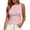 Pink, variant on longantii Tank Tops For Women Ribbed Knit Round Neck Striped Camis, Slim Side Ruched Stretchy Blouses, Casual Daily Summer Sleeveless Tops Blue