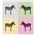thumbnail image 3 of Ambesonne Pink Zebra Shower Curtain, Colorful Frames Pop, 69"Wx84"L, Multicolor, 3 of 3