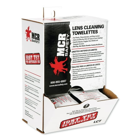 Mcr™ Safety Lens Cleaning Towelettes, 100/box, 10 Boxes/carton
