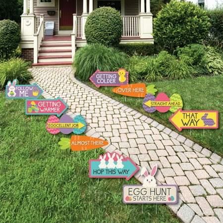 Easter Egg Hunt Arrow Yard Signs Outdoor Easter Bunny Yard