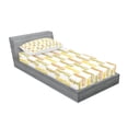thumbnail image 2 of Ambesonne Tropical Fitted Sheet & Pillow Sham Set, Sketched Stamp Minimal, Twin, Olive Green Cinnamon, 2 of 2