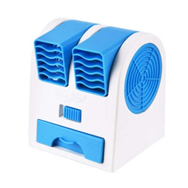 Mini aire acondicionado USB Ventilador de refrigeración personal portátil Salida de aire doble Ventilador de refrigeración de aire de escritorio de verano Vogacara JJ25639-01B