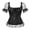 Black, variant on Corset Top Women with Sleeves Zipper Basques Lace Lingerie Plus Size White 6XL