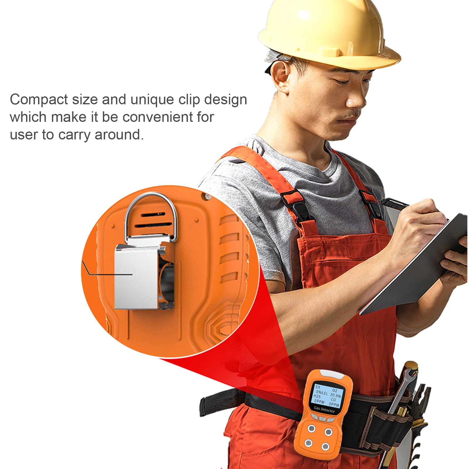 Aoresac Gas Monitor,Alarm Air Quality CO Monitor Toxic Air Quality Tester Meter Tester Analyzer Monitor Toxic LCD Tester Analyzer Portable Sound Vibration Alarm CO Toxic Reable Toxic Reable LCD WYAN