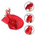 thumbnail image 4 of Chapeau de Paille pour Femmes, Chapeau de Fête de Thé, Bandeau Papillon Exagéré, 4 of 8