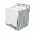 thumbnail image 3 of Modern Washer Cover, Vertical Thin and Bold Stipes Optical Pattern Retro Style Abstract Print, Suitable for Dryer and Washing Machine, 29" x 28" x 40", Pale Sage Green White, by Ambesonne, 3 of 3