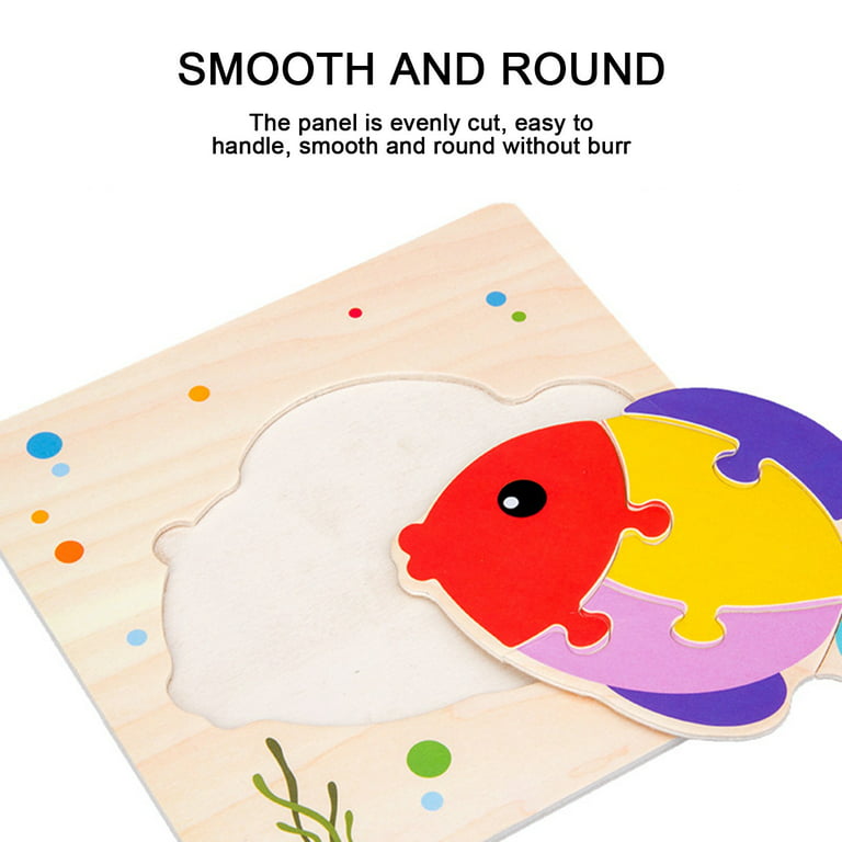 Fridja Puzzles for Kids Ages 3-5 24 PCs Wooden Puzzles Animal Jigsaw  Puzzles with Wooden Bracket Age 3+ Educational Preschool Toys 