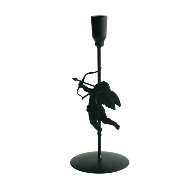 Decoración Del Día de San Valentín 18x9x9cm Candelabro de Metal de Hierro