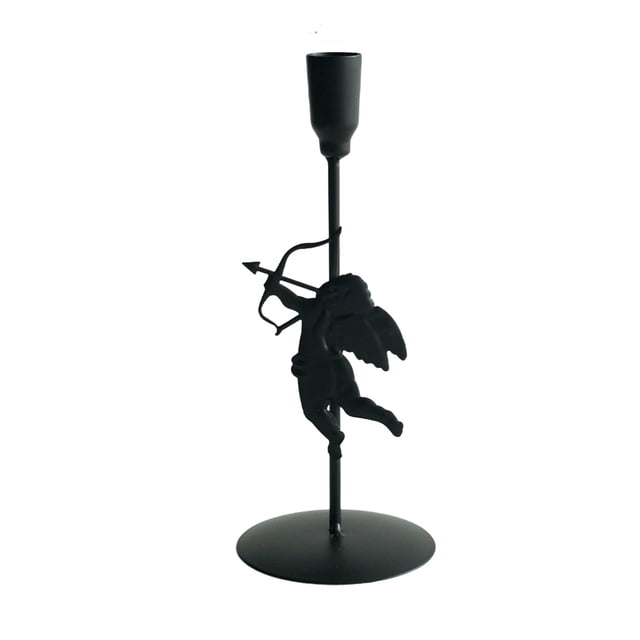 Cheapark Tall Iron Metal Candlestick - Elegant Stable Base Wedding Home Gift Decor For Dining Table Mantel Christmas Valentine's D ay Romantic