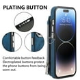 thumbnail image 6 of for iPhone 14 Pro Zipper Wallet Case with Card Holder, Back Flip Folio PU Leather Card Slots Case for Men Women, Magnetic Wireless Charging Shockproof Cover for iPhone 14 Pro 6.1", Blue, 6 of 13