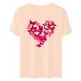 thumbnail image 5 of VKOYWKM Happy Valentines Day Shirts Women Love Graphic Tees Cute Tops Holiday Short Sleeve T Shirts Casual Crew Neck Romantic Tshirts, 5 of 7