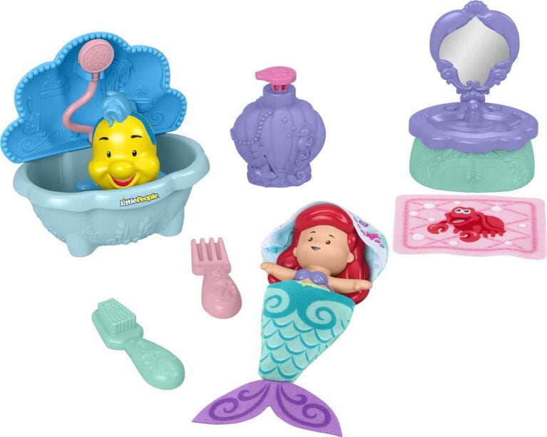 Fisher-Price Little People Disney Princess Bathtime with Ariel Playset ...