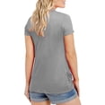 thumbnail image 2 of Langwyqu Open Front Drape Sweater Tops Short Sleeve Knit Light Cardigan, 2 of 5