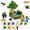 039 Mini forest 48 PCS, variant on POKEMON 2cm Magnetic Cube Building Blocks DIY STEM Assembly Toy Set for Kids Ages 7 to 14