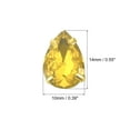 thumbnail image 2 of Unique Bargains 20Pack Teardrop Sew on Rhinestone - 14x10mm Glass Teardrop Crystal Rhinestones in Gold Prong Setting (Yellow), 2 of 7