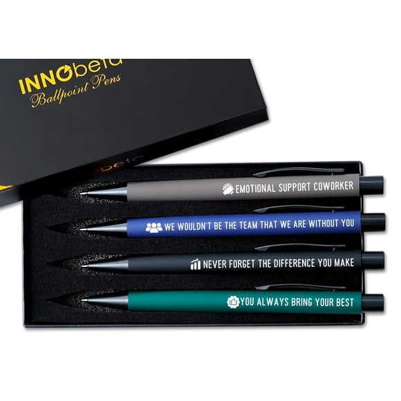 Set de 4 bolígrafos InnoBeta para regalos de despedida de compañeros de trabajo