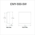 thumbnail image 3 of EMY-550-5W-MB Dainolite Emery - 4.88 Inch 15W 2 LED Wall Sconce-Matte Black Finish, 3 of 4