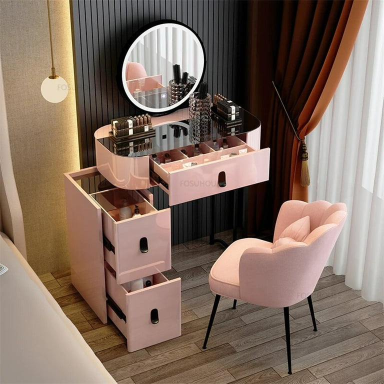 Nordic Light Luxury Dressers Multifunctional Bedroom Dressing Tables Storage home Furniture Makeup Dressing Table with Mirror Z Nordic Light Luxury Dressers Multifunctional Bedroom Dressing Tables Storage home Furniture Makeup Dressing Table with Mirror Z