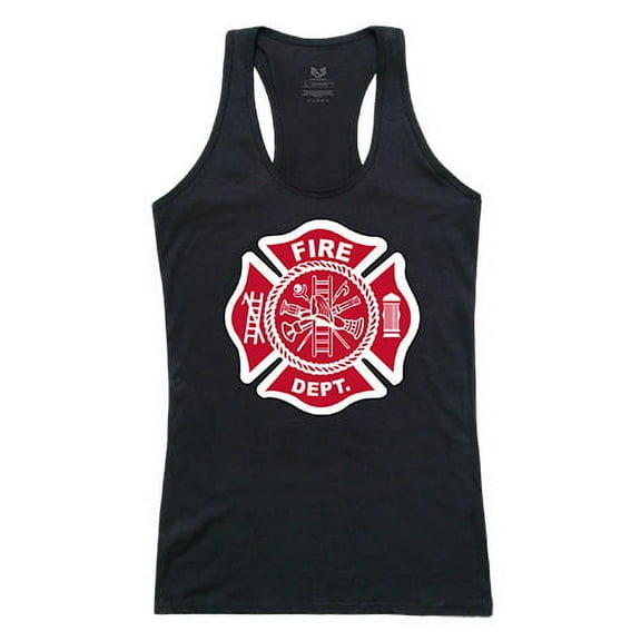 Rapid Dominance  Fire Department Graphic Tank Top, Black - Small