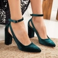 thumbnail image 3 of Colette - Tacones de terciopelo verde esmeralda esmeralda 8.5, 3 of 6