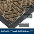 thumbnail image 5 of Buganda Heavy Duty Door mat, 24"x36" Low Profile Rubber Doormat, Non-Slip Outdoor & Indoor Entrance Rug, All-Weather Dirt Trapper, Brown, 5 of 8