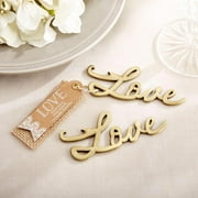 Kate Aspen Rustic Love Antique Gold Bottle Opener, All Bridal Shower Favors, Bachelorette Party Supplies, Unique Vintage Wedding Favors, Valentine's Day Gift - Set of 12