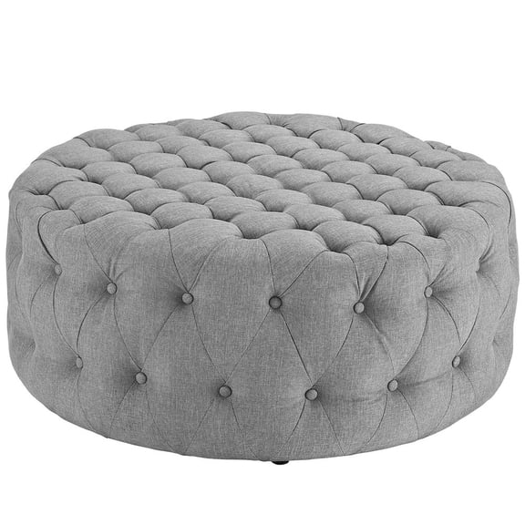 Modway Amour Round Upholstered Ottoman, Multiple Colors