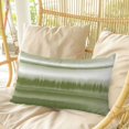 thumbnail image 4 of Sage Green Stripes Pillow Covers, Linen Long Throw Pillow Case, Watercolor Abstract Ombre Mottled Holiday Pillow Protector Decorative Cushion Cover for Living Room/Bedroom 16" x 24", 4 of 8