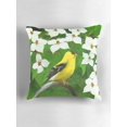 AABERIC Goldfinch Painting - Cute Original Bird Art Throw Pillow Covers