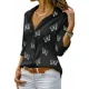 thumbnail image 5 of Blusa Moda Casual Holgada Elegante Manga Larga Para Mujer,Azul,XL, 5 of 5